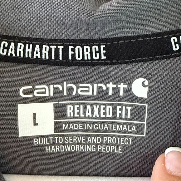 Carhartt Force Men’s Large Long Sleeve Hooded Shirt - Picture 2 of 3